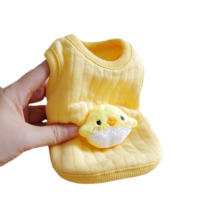 Miniature kitten, puppy, and dog clothes; Teddy dog, teacup dog, newborn, full moon, autumn and winter puppy and kitten vests.