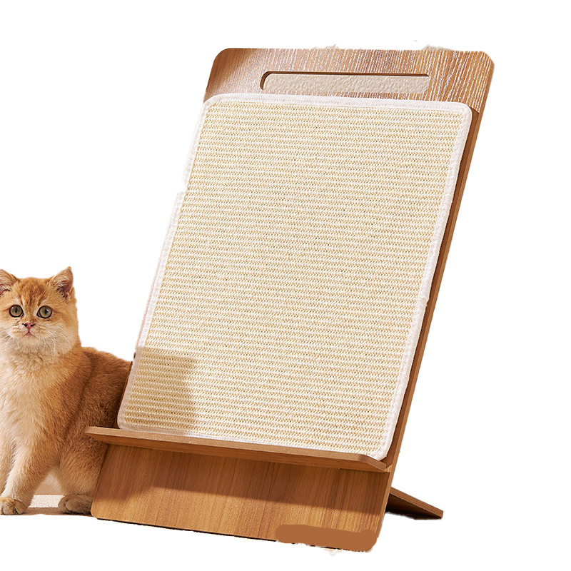 This cat scratching post is made of sisal fiber, making it durable and scratch-resistant. It can sharpen claws without shedding scabs. It's a sofa-mounted cat toy for cats.