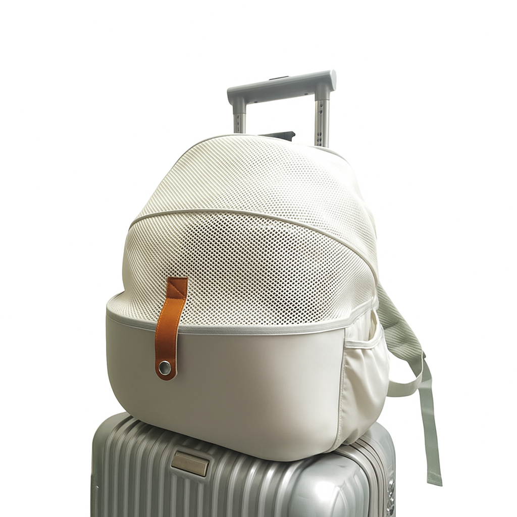 Space bag cat bag, breathable foldable pet backpack, trolley case, portable hand-held pet cat bag