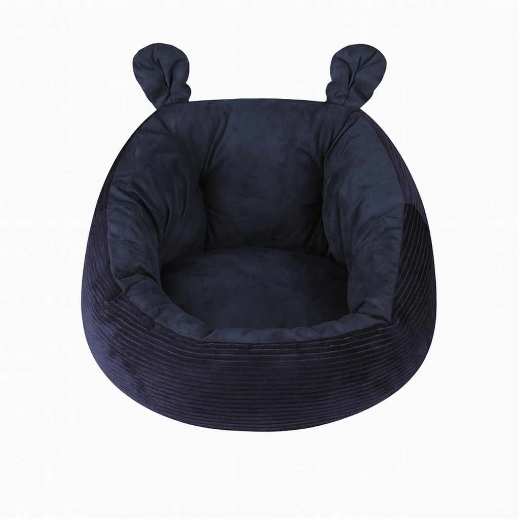 Plush warm rabbit ear cat bed small semi-enclosed design Pomeranian Teddy pet bed cat mat wholesale