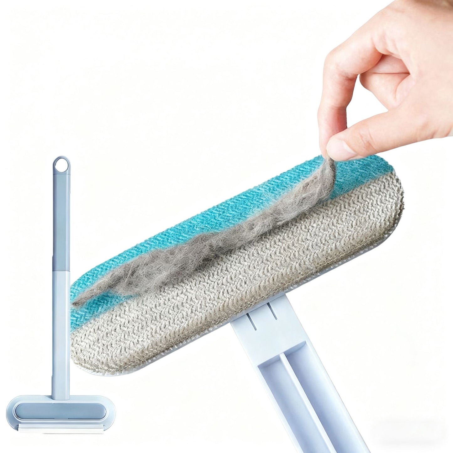 Multi-functional pet hair brush, 4-in-1 pet hair brush, cat hair removal tool, removes cat hair, dog hair, sofa hair absorber, carpet hair remover.