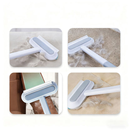 Multi-functional pet hair brush, 4-in-1 pet hair brush, cat hair removal tool, removes cat hair, dog hair, sofa hair absorber, carpet hair remover.