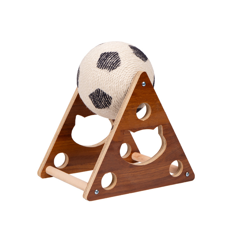 Cat scratching post, cat toy, wooden cat scratching ball, rabbit claw sharpener, hemp rope, cat climbing frame, durable cat scratching post, pet supplies.