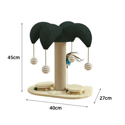 Cat Self-Amusement Solid Wood Cat Turntable Cat Scratch Post Cat Toy Cat Scratch Board Durable Cat Toy Sword Hemp Cat Climbing Frame