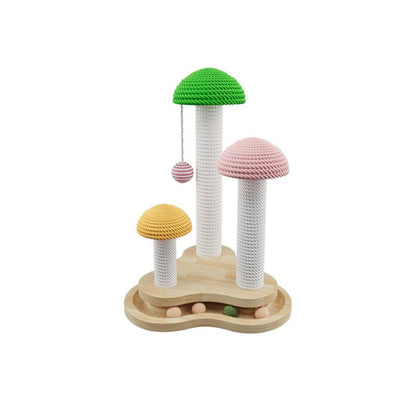 Sisal Cat Scratching Post, Cat Toy, Cat Wheel, Cat Scratcher Integrated Anti-Wear and No Hair Loss Pet