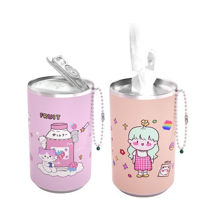 Coca-Cola Can Wet Wipes Portable Mini Easy-Open Bottle Wet Wipes for Students, Children, Pets, and Outings