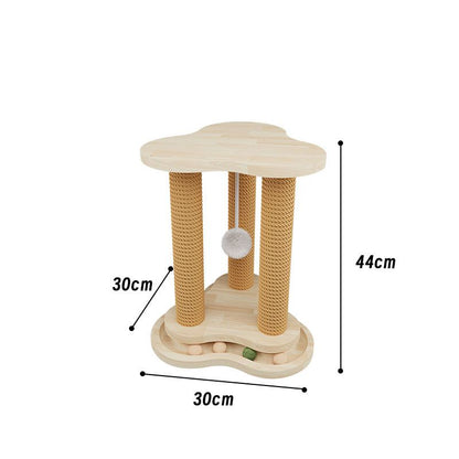 Sisal Cat Scratching Post, Cat Toy, Cat Wheel, Cat Scratcher Integrated Anti-Wear and No Hair Loss Pet