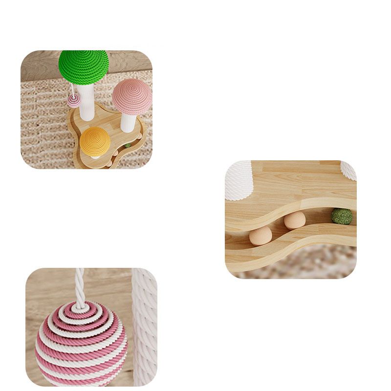 Sisal Cat Scratching Post, Cat Toy, Cat Wheel, Cat Scratcher Integrated Anti-Wear and No Hair Loss Pet