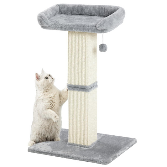 Vertical cat scratching post, sisal, durable, space-saving, lint-free, cat toy, suitable for all seasons.