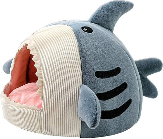 Cat bed winter warm closed net red shark bed cat dog bed feel four seasons universal