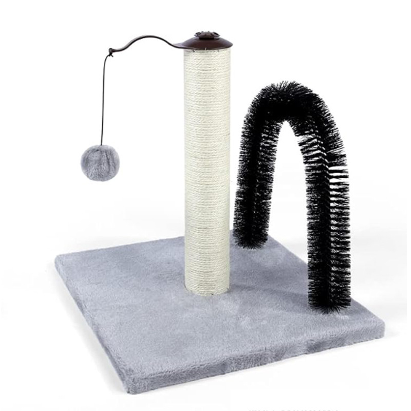 Vertical cat scratching post, sisal, durable, space-saving, lint-free, cat toy, suitable for all seasons.