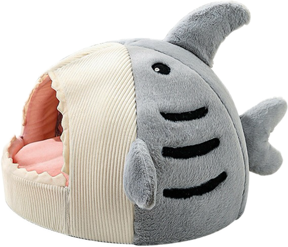 Cat bed winter warm closed net red shark bed cat dog bed feel four seasons universal