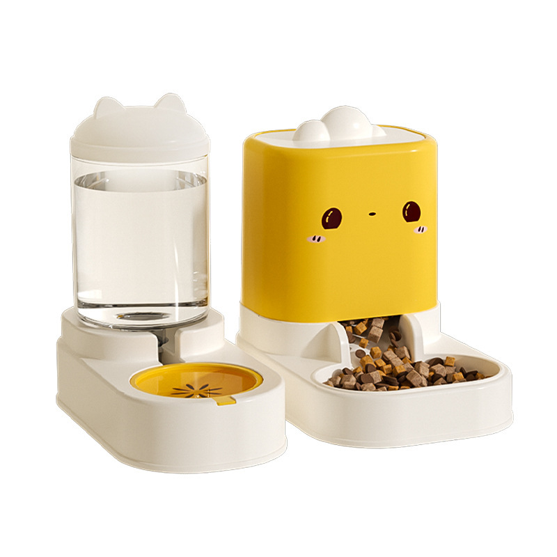 Automatic pet feeder and water dispenser, fully automatic cat and dog bowl, made of food-grade materials.