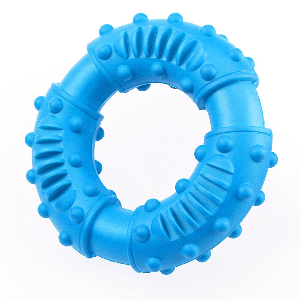 Dog Pet Supplies New Dental Chewing Resistant Rubber Interactive Circle Dog Toy