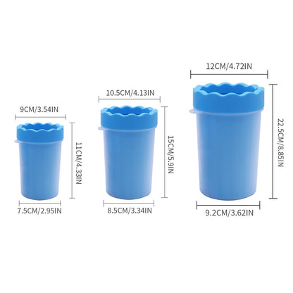 Pet Foot Soaking Cup - A portable silicone paw washing cup for dogs, a pet cleaning product for foot baths and foot soakers.