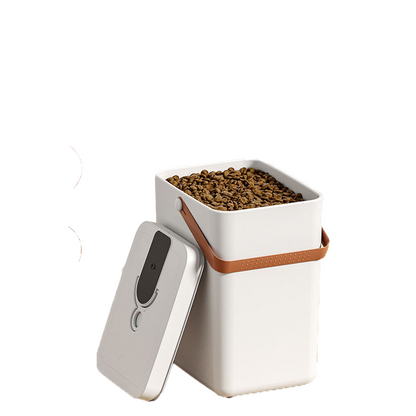 Intelligent vacuum food storage bin, sealed and moisture-proof cat food bin, large capacity dog food bin for pet cat and dog food preservation, wholesale.