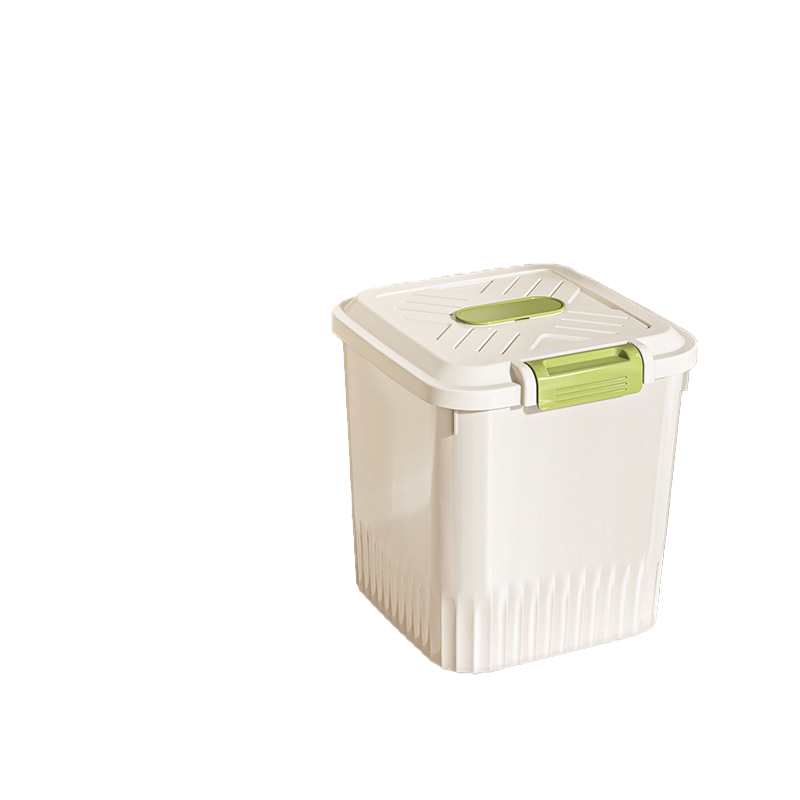 Cat food storage bin, dog food airtight container with lid, insect-proof and moisture-proof, pet freeze-dried storage box, transparent wheeled food storage bin