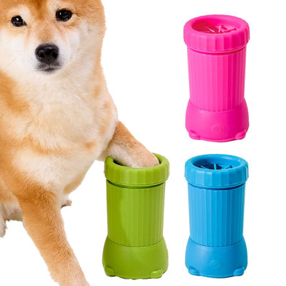 Pet Dog Foot Bath, No-Wipe Cleanser for Feet and Paws, Teddy Paw Cleaner, Foot and Paw Washing Machine, Automatic Cleaning Device