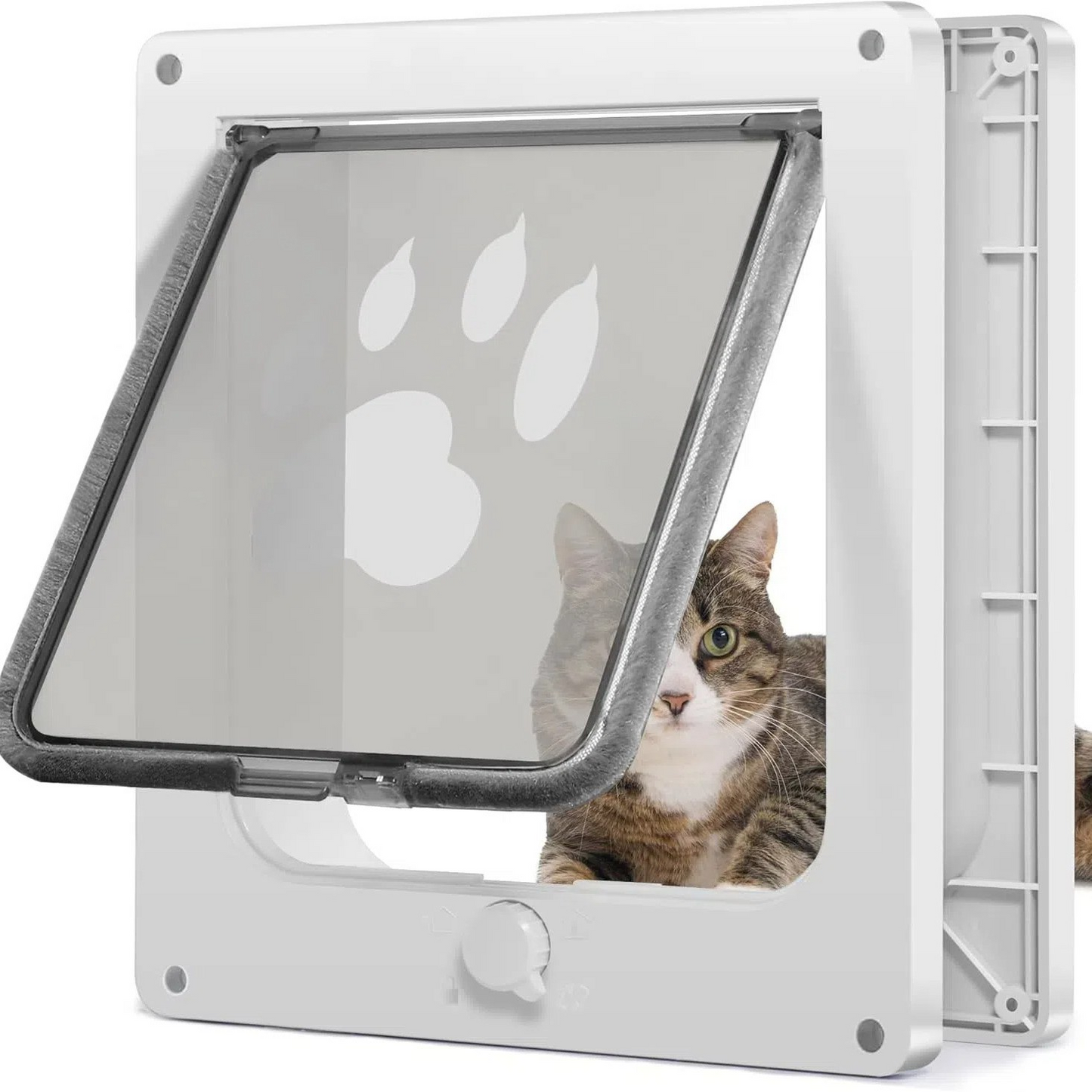 New ABS cat door, cat gate, dog door, adjustable entrance/exit direction pet door. Cat and dog kennels, pet supplies.