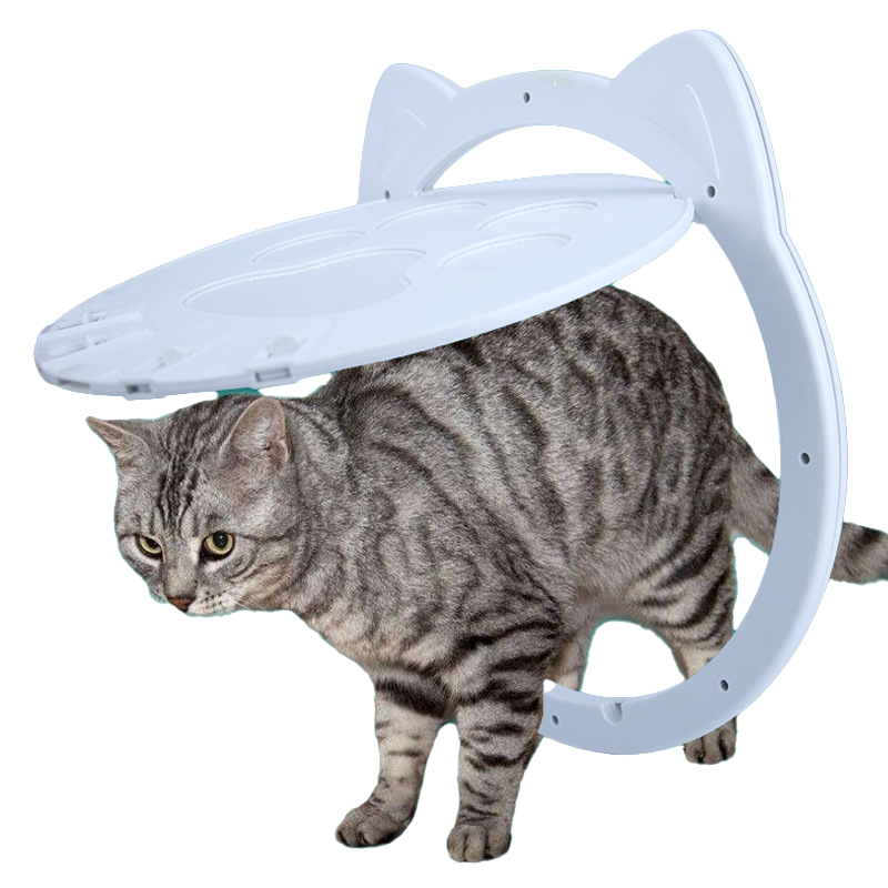 New ABS cat door, cat gate, dog door, adjustable entrance/exit direction pet door. Cat and dog kennels, pet supplies.