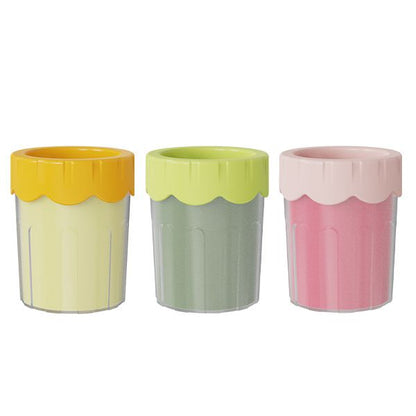 Pet New Foot Washing Cup and Cleanser for Cat Paws and Dog Paws: Manual Silicone Foot Cleansing Cup