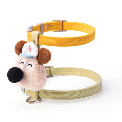 Cute cartoon cat leash, anti-breakage, adjustable I-beam shape, suitable for pet plush toys, Teddy dogs, and small dogs.