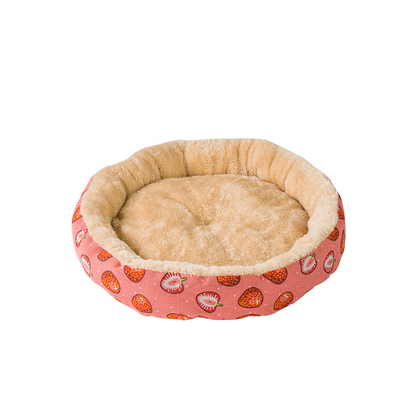 All-season cotton and linen round pet sleeping mat, cat and dog bed, winter warm cat and dog bed, cross-border pet nest