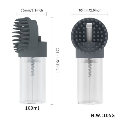 Pet Bath Brush Multifunctional Foam Bath One-Body Silicone Scrubbing Bath Brush Cat Dog Cleaning Magic Massage Brush