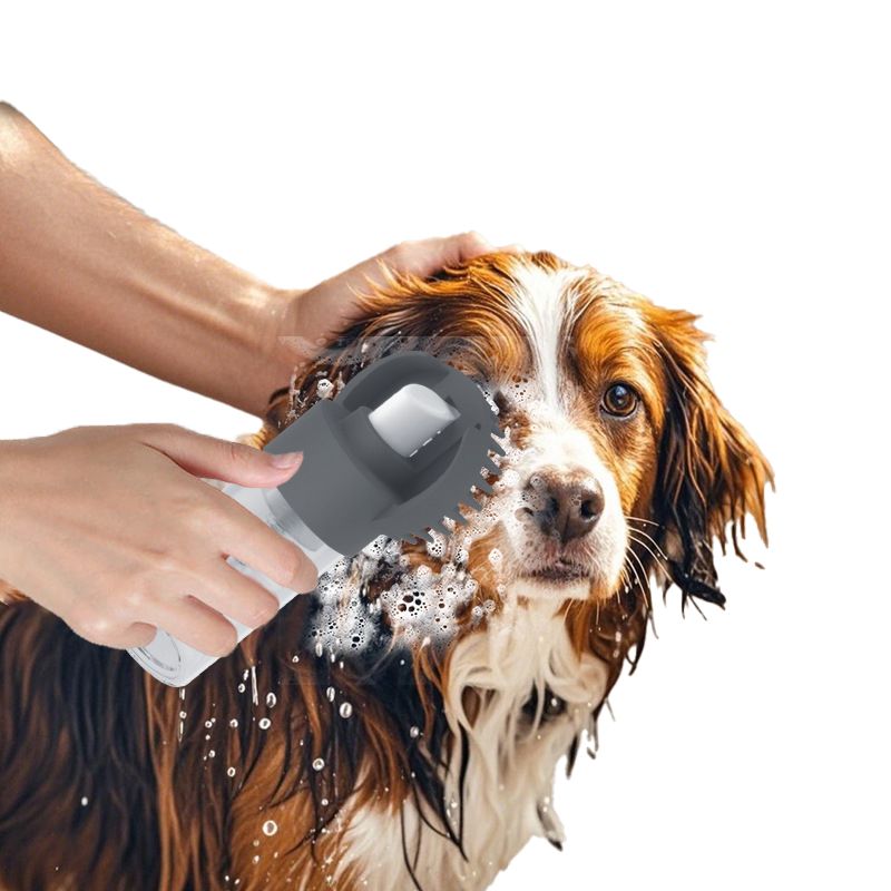 Pet Bath Brush Multifunctional Foam Bath One-Body Silicone Scrubbing Bath Brush Cat Dog Cleaning Magic Massage Brush