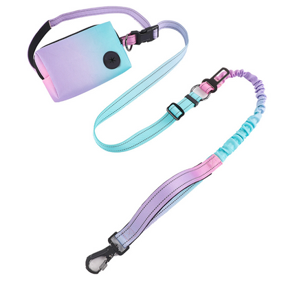 Pet leash explosion-proof waist pack portable dog running reflective leash
