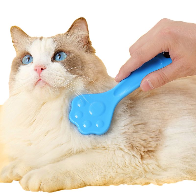 Pet Cat Claw Comb, Hair Removal Comb for Cats and Dogs, Bath Brush for Cats, Cat Cleaning Massage Brush, Floating Hair Cleaner, and Hair Scraper