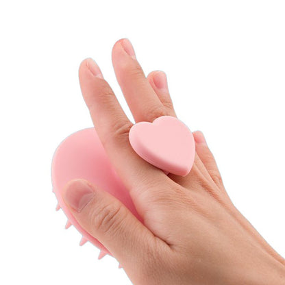 Cat and dog pet comb silicone massage brush bath pet combing hair washing brush for both wet and dry use