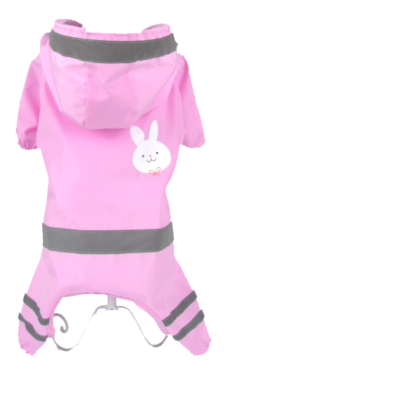 Raincoat for pet dogs, four-legged waterproof, fully covered, suitable for small breeds like Teddy, Bichon Frise, and Schnauzer, with a belly covering for rainy days.