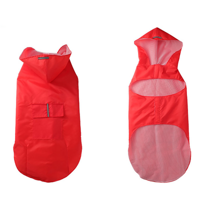 Pet raincoat, waterproof dog clothes, leash, rain protection for Corgis, Teddy dogs, large dog raincoats, and windproof jackets.