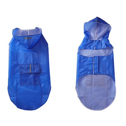Pet raincoat, waterproof dog clothes, leash, rain protection for Corgis, Teddy dogs, large dog raincoats, and windproof jackets.