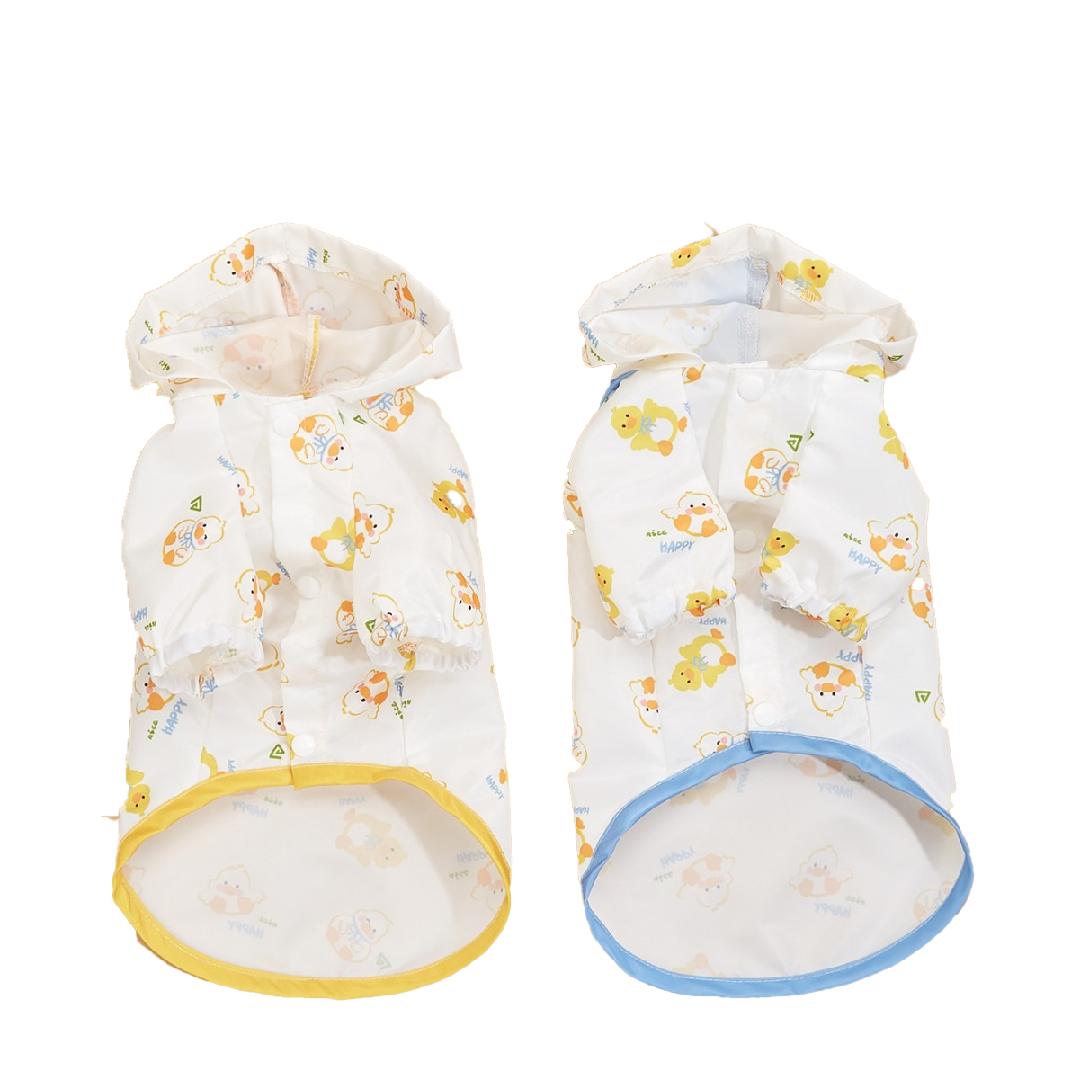 Pet raincoat for Teddy dogs, waterproof clothing for small and medium-sized dogs, belly protector for puppies, hooded raincoat