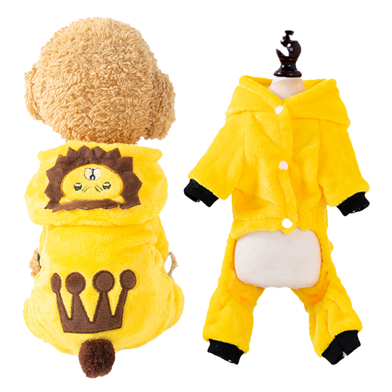 Pet Clothes Transformation: Coral Fleece Autumn/Winter Dinosaur Four-Legged Dog Winter Clothes Cat Pet Costumes