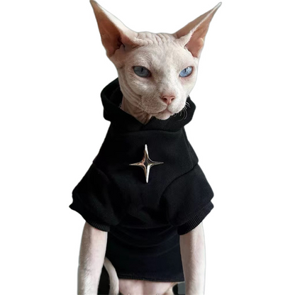 Warm and thick sweatshirt for cats in autumn and winter, suitable for Sphynx Ragdoll cats and Devon cats.