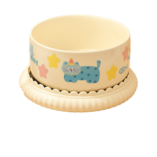 Ceramic water dispenser with constant temperature heating in winter, cat bowl with anti-tipping and non-blackening chin, yogurt maker, pet cat food bowl.