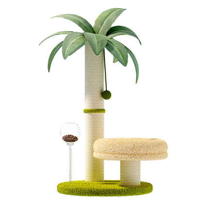 Wear-resistant and lint-free cat scratching post, sisal scratching board, cat toy, self-entertainment and entertainment, all-in-one vertical cat tree.