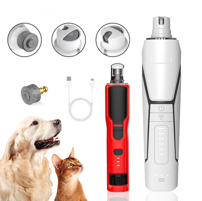 New Pet Nail Grinder Electric Nail Trimmer Shadowless Lamp Electric Cat Dog Nail Clippers Dog Nail Grinder