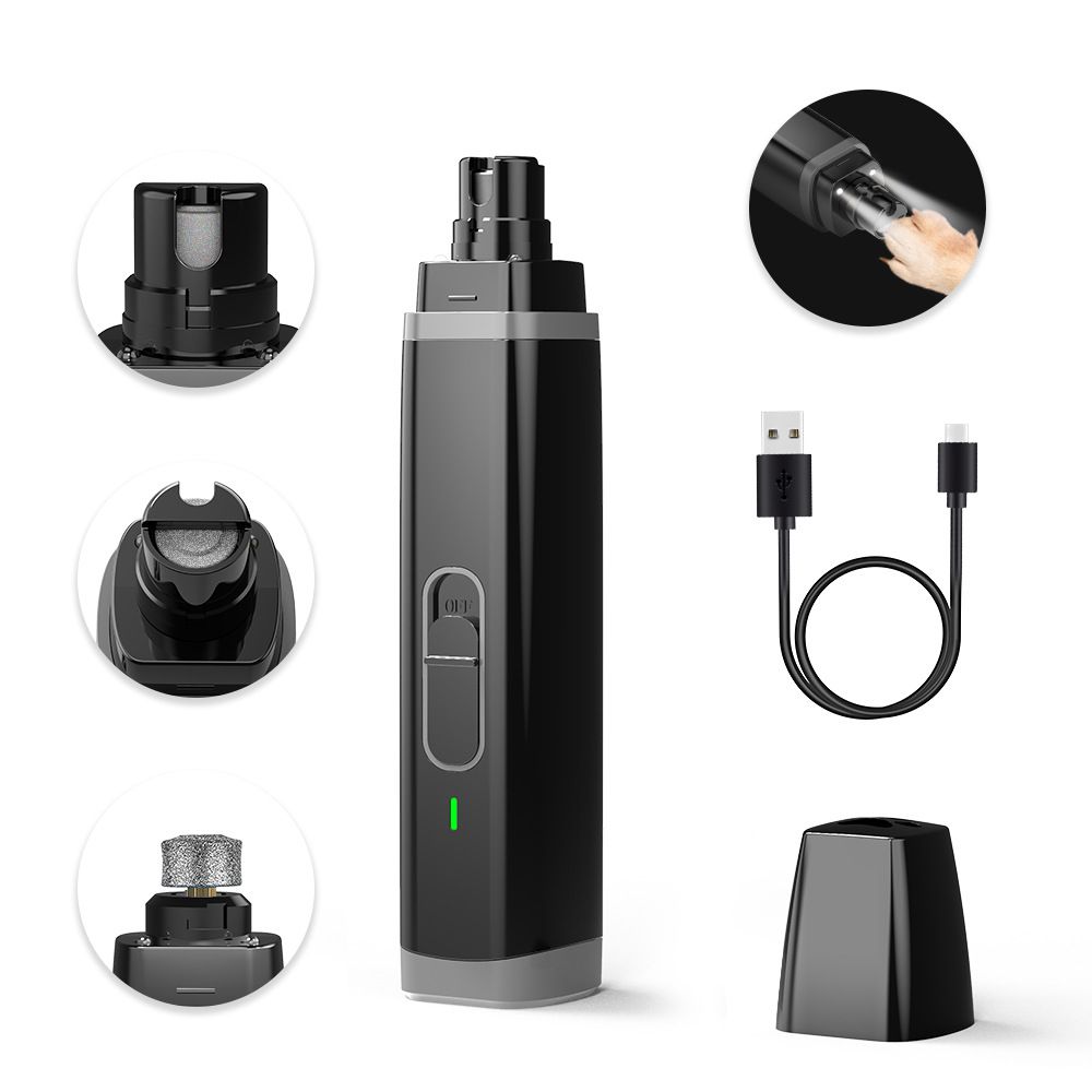 Pet Dog Nail Grinder, Electric LED Light Nail Clippers for Dogs and Cats, Nail Scissors, and Nail Trimmers