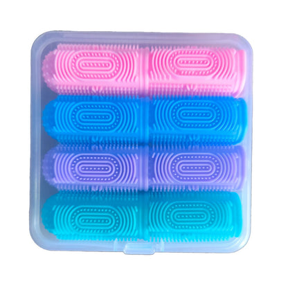 Pet Fingertip Toothbrush for Cats and Dogs - Multi-Surface Oral Cleaning Food Grade Finger Brush Pet Supplies