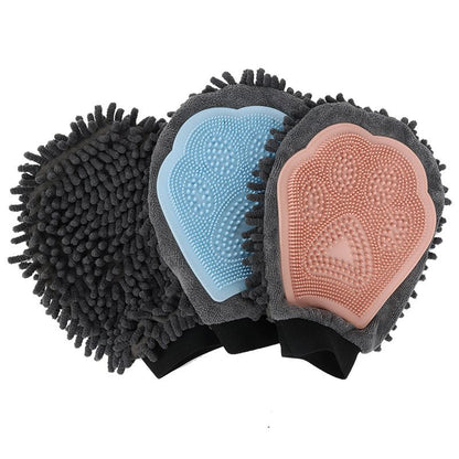 Pet Bath Gloves, Dog Double-Sided Cleaning Massage Bath Brush, Cat Stroking Massage Brush, Pet Supplies