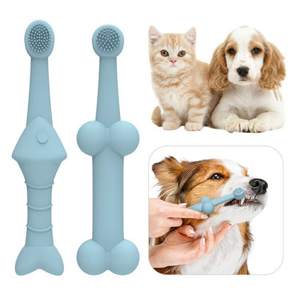 Pet toothbrush for cats and dogs, oral cleaning brush to prevent tartar buildup