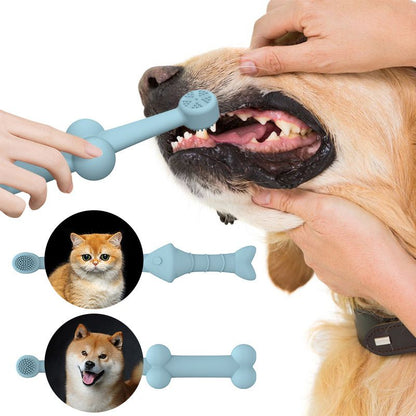 Pet toothbrush for cats and dogs, oral cleaning brush to prevent tartar buildup