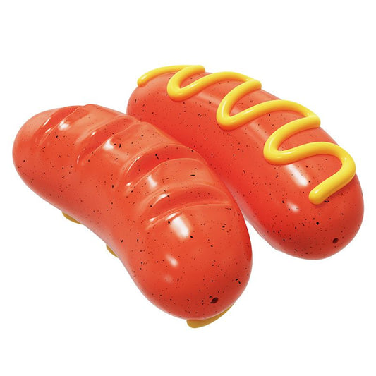 Barking dog chew, dental stick, hot dog sausages, dog toys