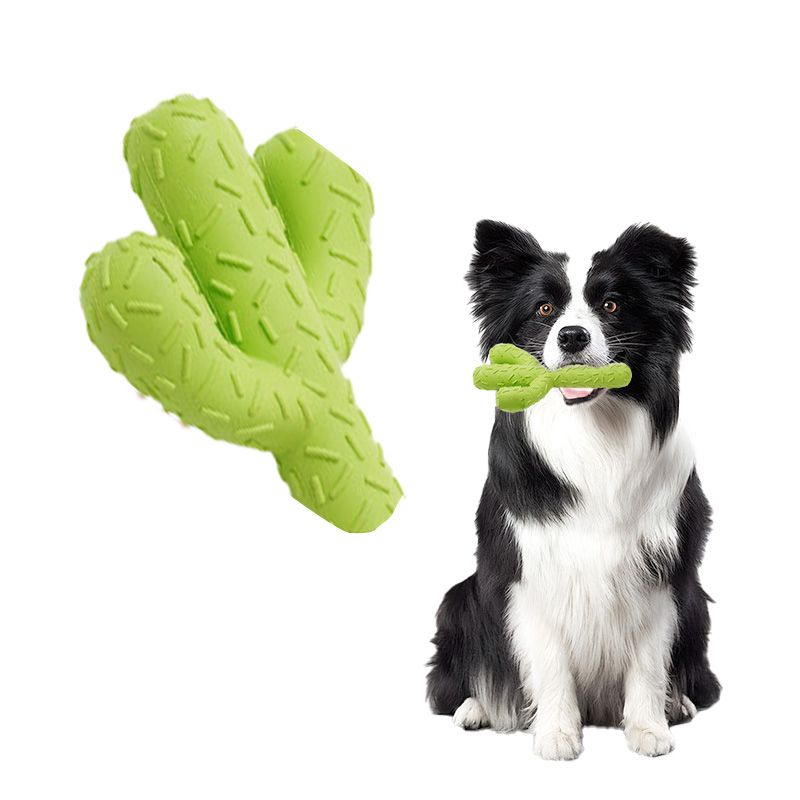 Dental Grinding Dog Toy Cactus Self-Entertainment for Dogs Rubber Large Breed Pet Supplies
