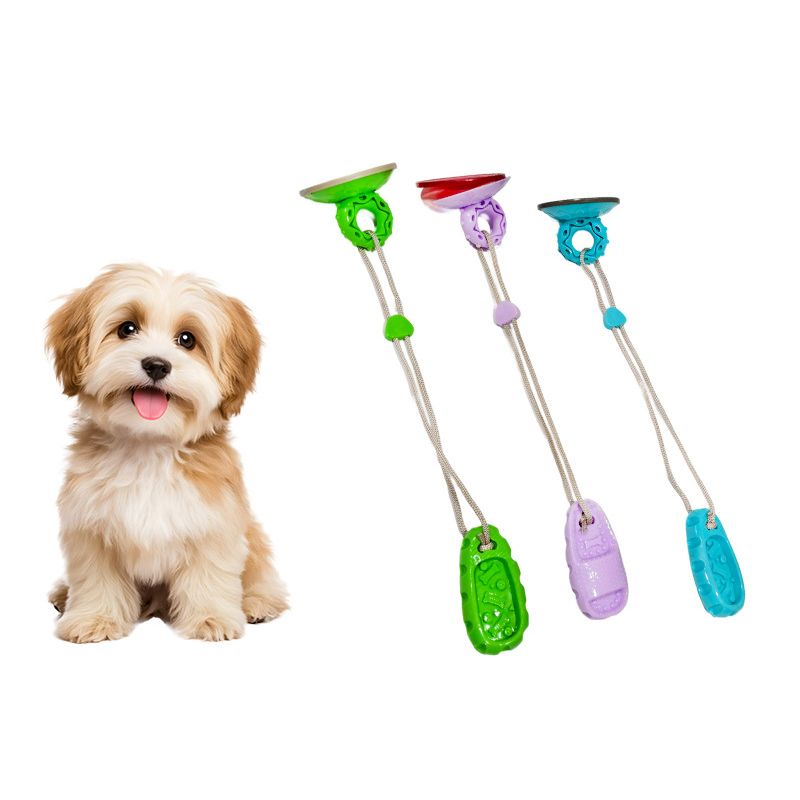 Pet suction cup slippers toy, durable chew, tiring to pull rope, wear-resistant puppy toy, pet supplies