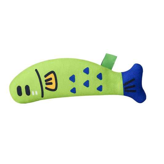 Cat-voiced catnip fish toy for cats, cat-chewing hemp fish self-entertainment pet toy with catnip